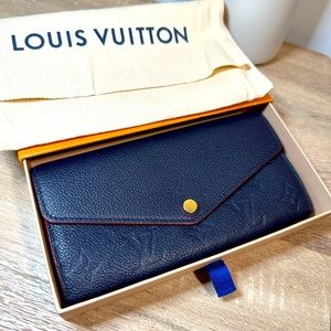 Louis Vuitton Empreinte Sarah Wallet NM Marine Rouge